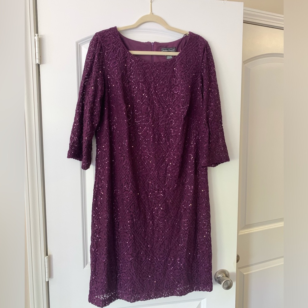 Women’s Jessica Howard Purple Sparkle Dress 16W